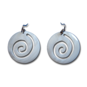 Hoa tai mặt xoáy trai trắng