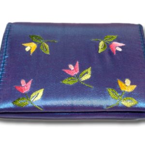 Ví thêu hoa ngắn